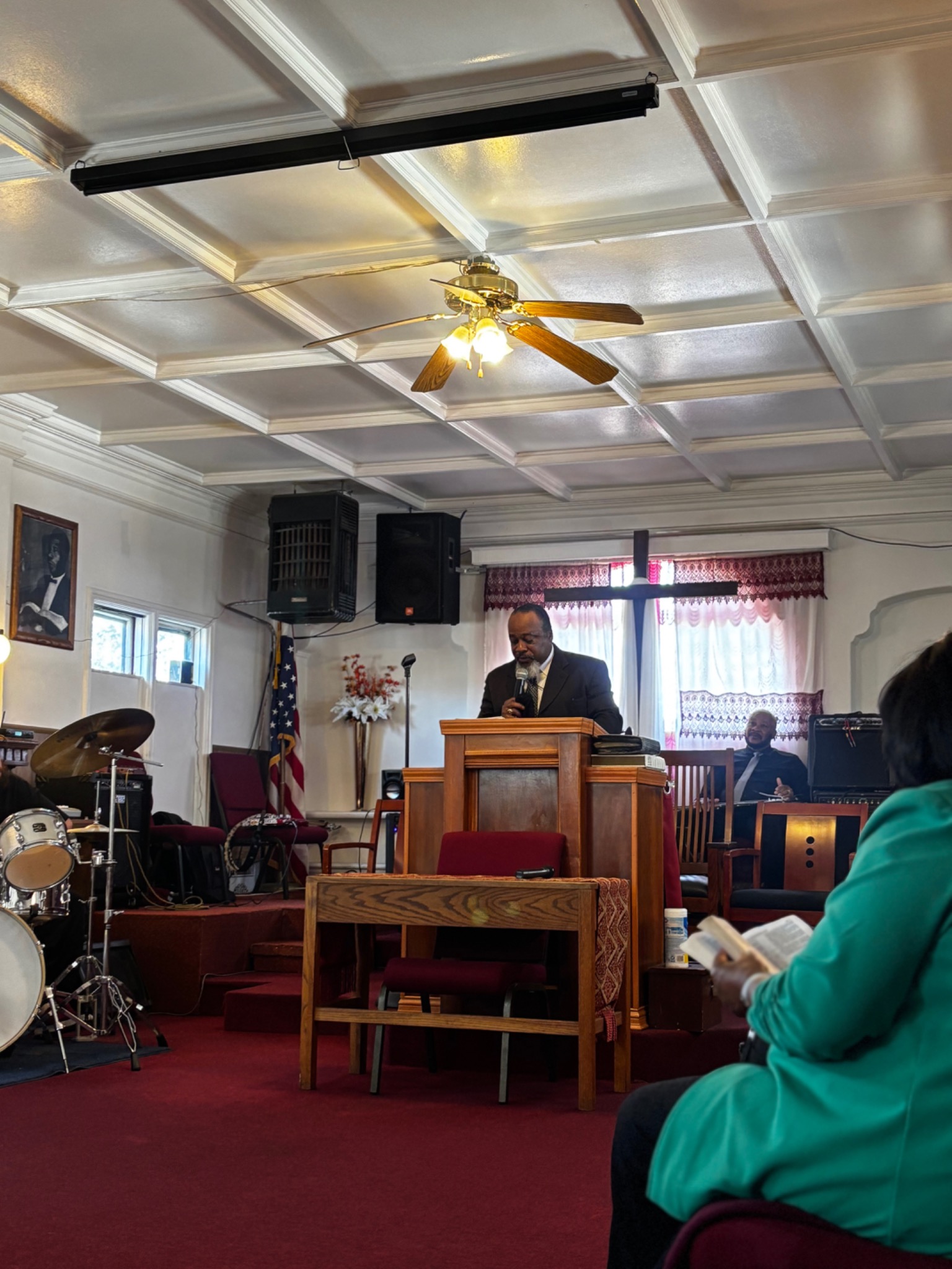 Church family outside